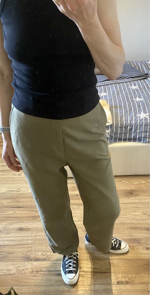 Льняные брюки Uniqlo M