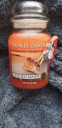 Duża świeca Yankee Candle Golden Sands nowa unikat