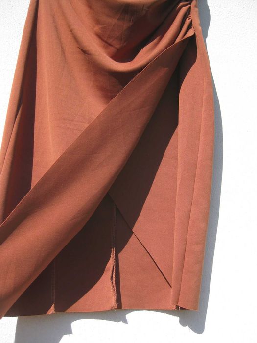 Стильное облегающее плотное платье с оборками открытые плечи ASOS XL