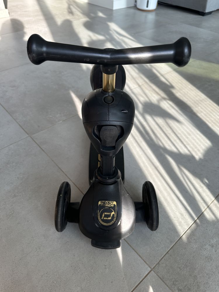 ScootAndRide Highwaykick jeździk i hulajnoga 2w1 GOLD + kask