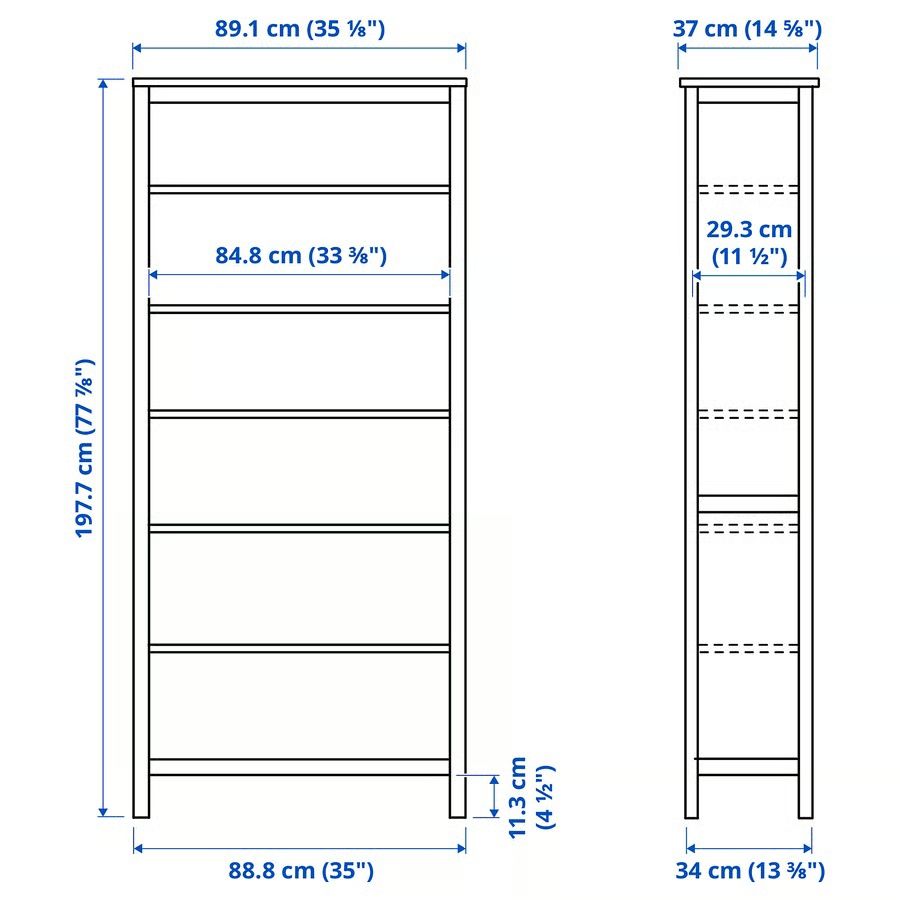 Regał na książki IKEA HEMNES szary brąz