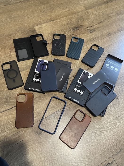 Чехол iphone 15 pro max magsafe caudabe pitaka rebel книжка кожа