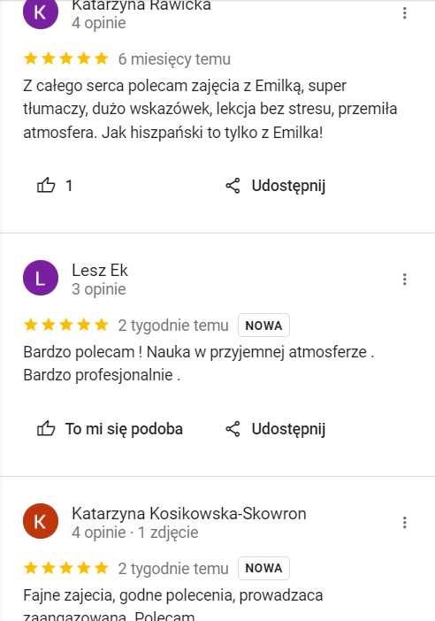 Lekcje hiszpańskiego