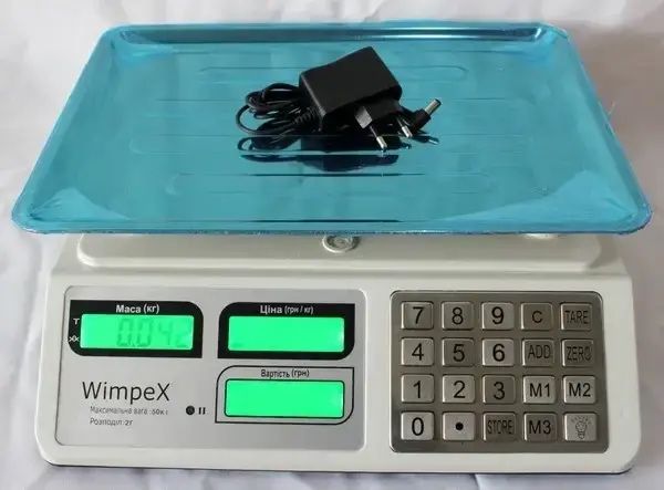 Ваги Торгові електронні Wimpex WX-5004 весы торговые 50 кг/6v/2г