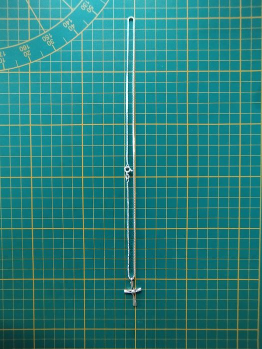 Srebrny krzyżyk+ łańcuszek srebrny 50 cm