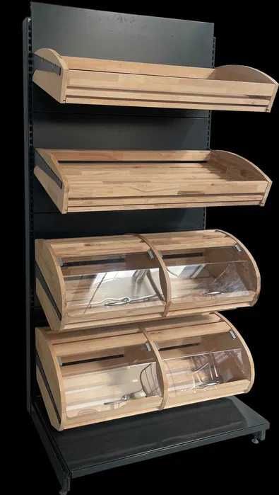 Regał na pieczywo sklepow 100x200cm drewniany nowy z koszami 2017,20zł