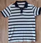Koszulka polo w granatowe paski r. M