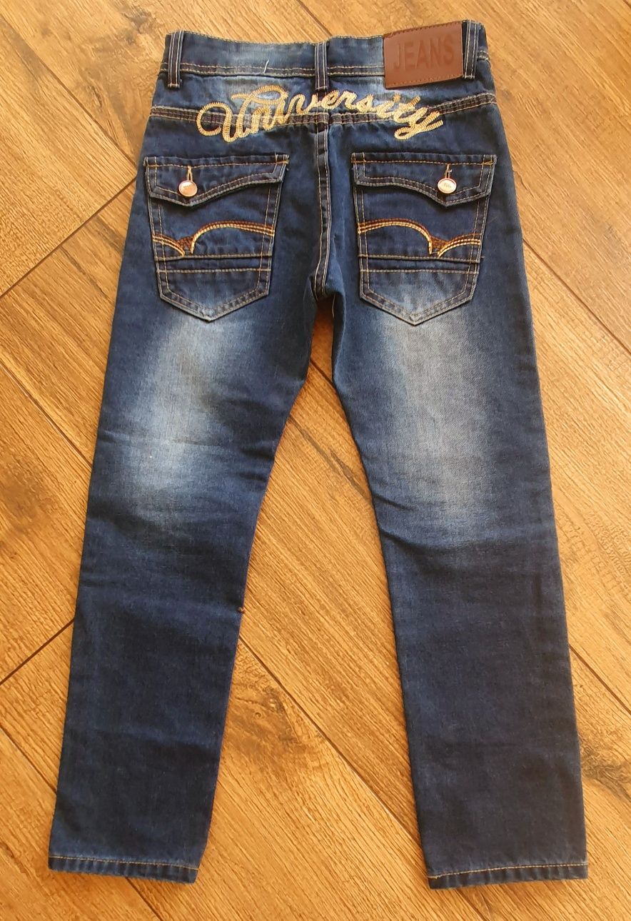 Spodnie jeansowe, Niebieski Księżyc, rozm. 134/140