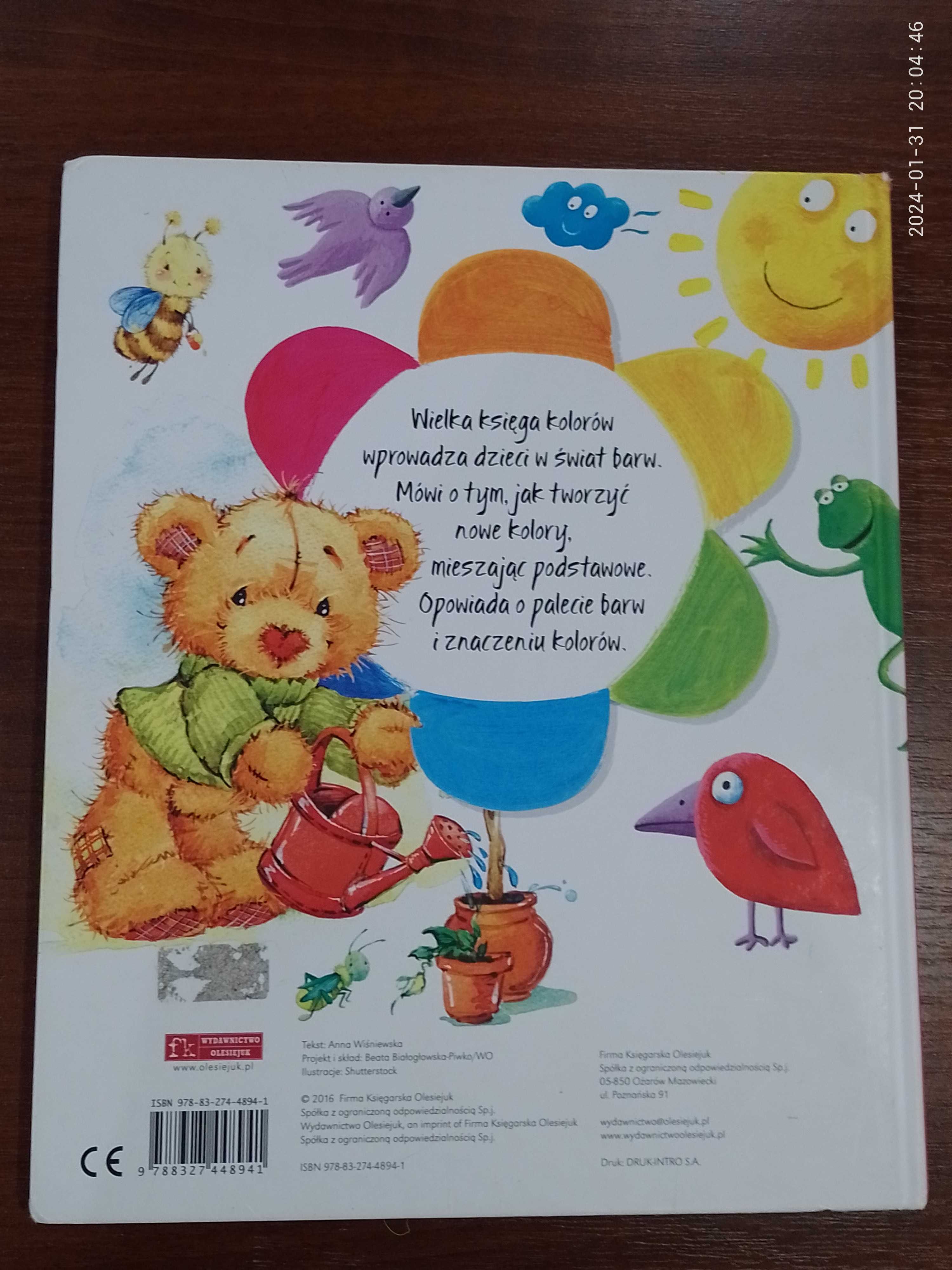 Książka dla dzieci Wielka Księga kolorów - Anna Wiśniewska