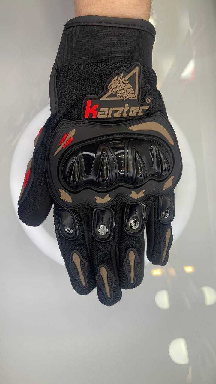 Мотоперчатки с защитой Pro Biker черный с красным M L XL XXL