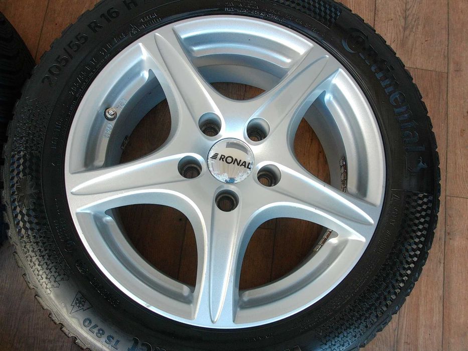 Koła VW skoda Seat Audi 16 5x112 ET45 Continental 205/55/16 zima!