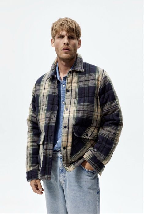 Мужская тёплая рубашка ZARA