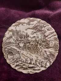 Stary talerzyk porcelanowy Myott Royal Mail porcelana antyki kolekcje