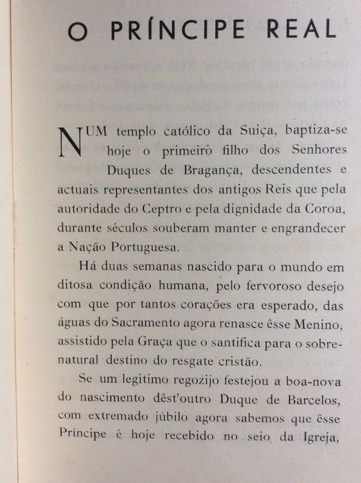 O PRÍNCIPE REAL. Por Hipólito Raposo,  1945