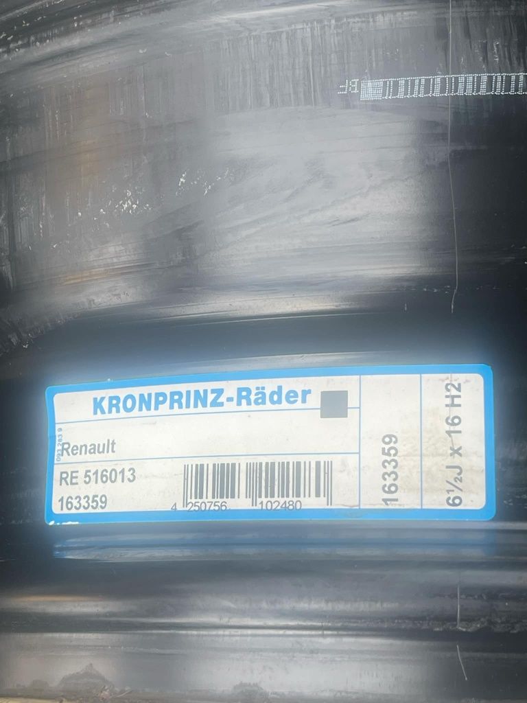 felgi Kronprinz Rader 16”
Wymiary 6 1/2 J X 16 H2