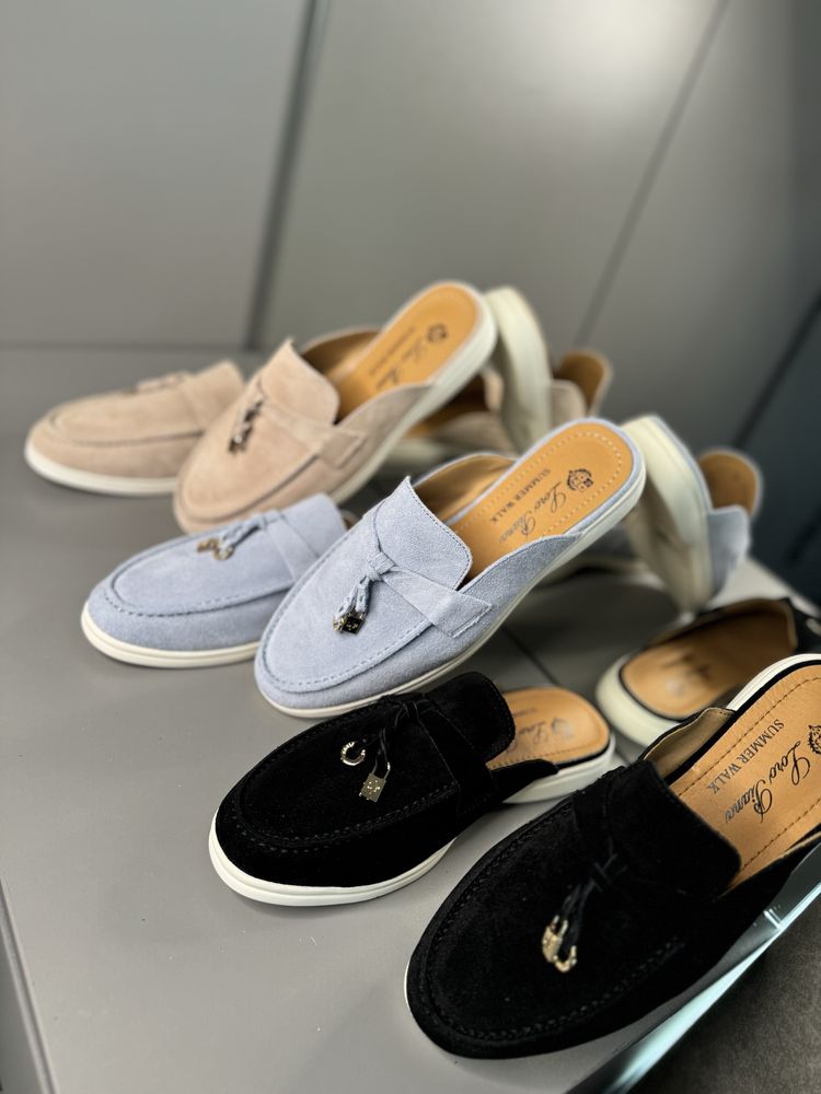 Мюли лоферы loro piana шлепки сланцы