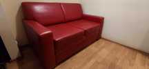 skórzana czerwona sofa z AGATY Sosnowiec