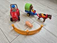 Playmobil 1.2.3. Kolorowy zaprzęg konny 6779 i traktor 6794