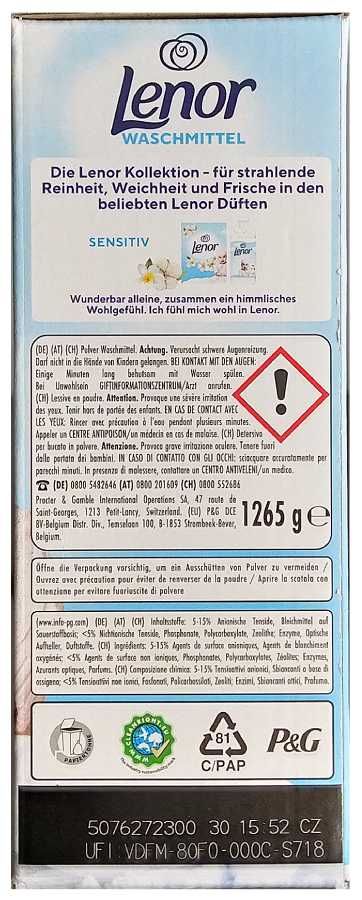 Lenor Sensitiv proszek do prania dla dzieci i alergików 1,265kg 23prań