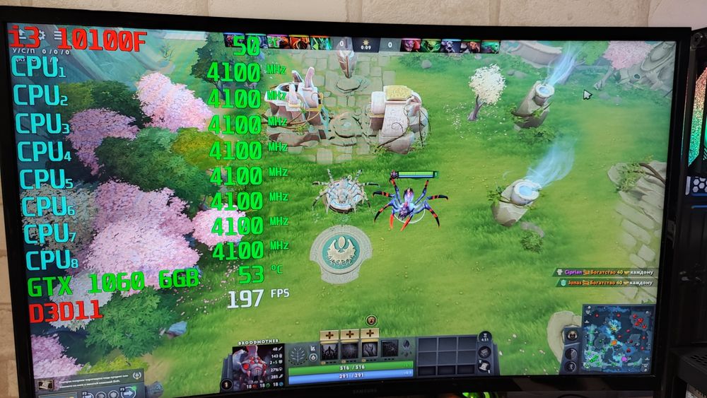 Игровой ПК i3 10100F GTX 1060 6GB CS 2 GTA5 WOT fortnite RUST dota2