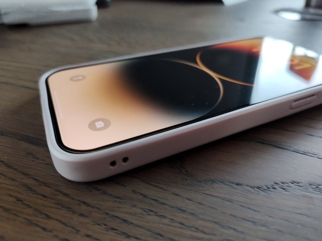 Obudowa metaliczna iPhone 14 Pro Max. Różowo biała. Super jakość nowa