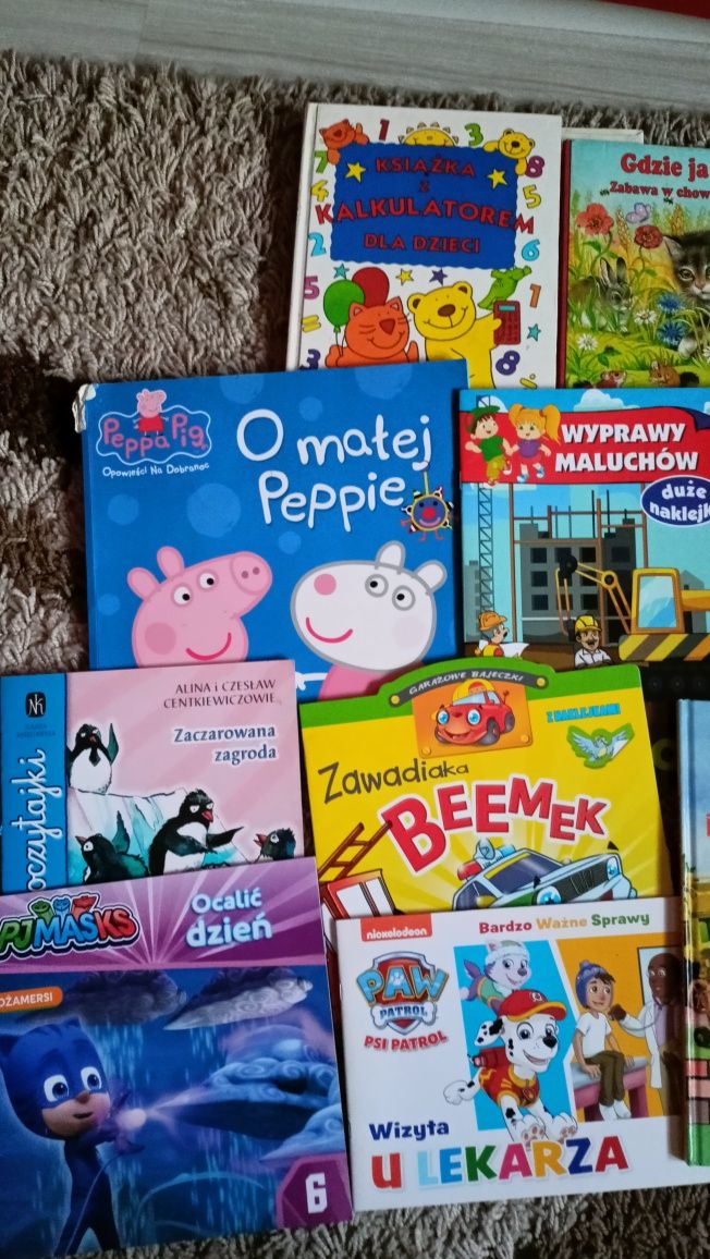 Książki psi patrol, świnka Peppa, bob budowniczy samoloty strażak Sam