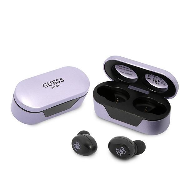 Słuchawki Bluetooth Guess TWS + Stacja Dokująca | Purple