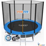Дитячий батут з сіткою Fun Fit 312 см + сходи / Польща