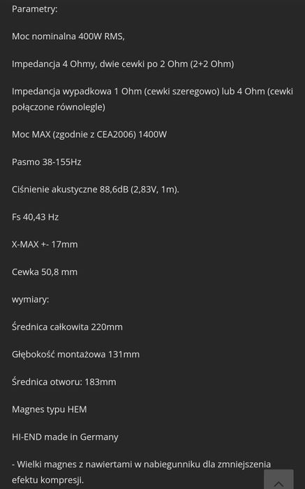 Mały subwoofer pod siedzenie bus 1400W Podwójna Cewka Tuba Sub Basowa