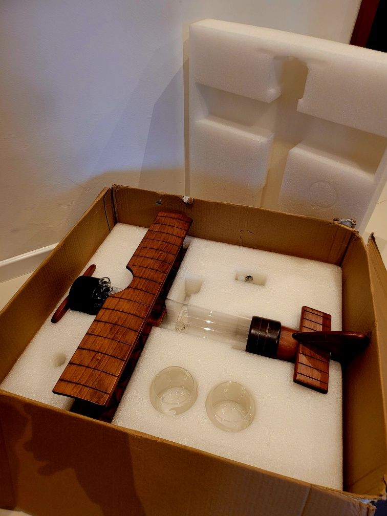 Piękna nowa szklana karafka do wina whisky w kształcie samolotu 57cm