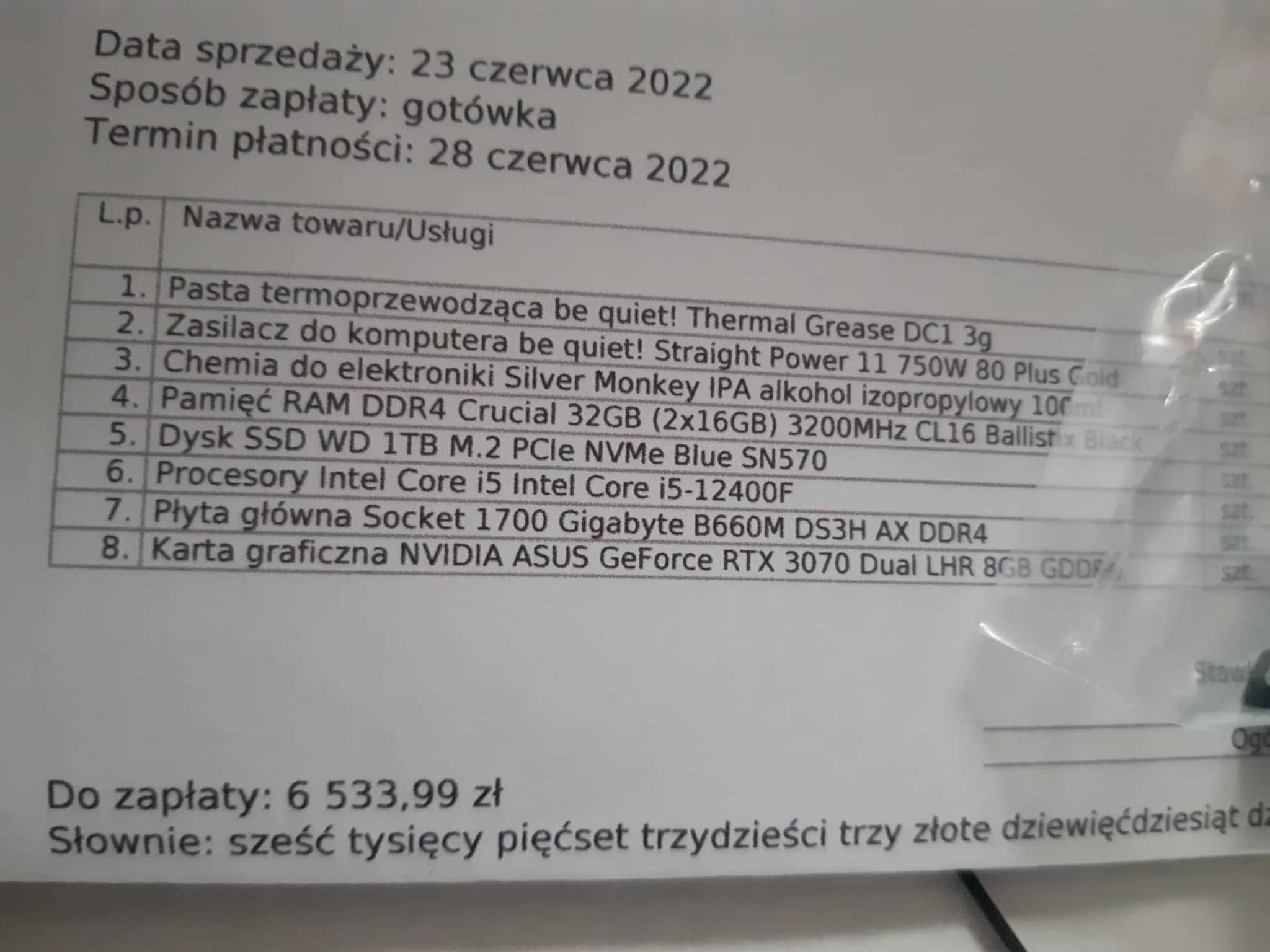 Gigabyte B660M DS3H AX DDR4 s.1700 gwarancja 06.2025