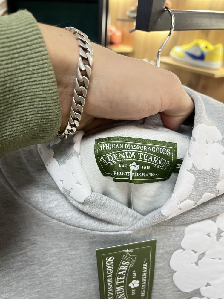 Худі Denim Tears Flowers Logo Grey