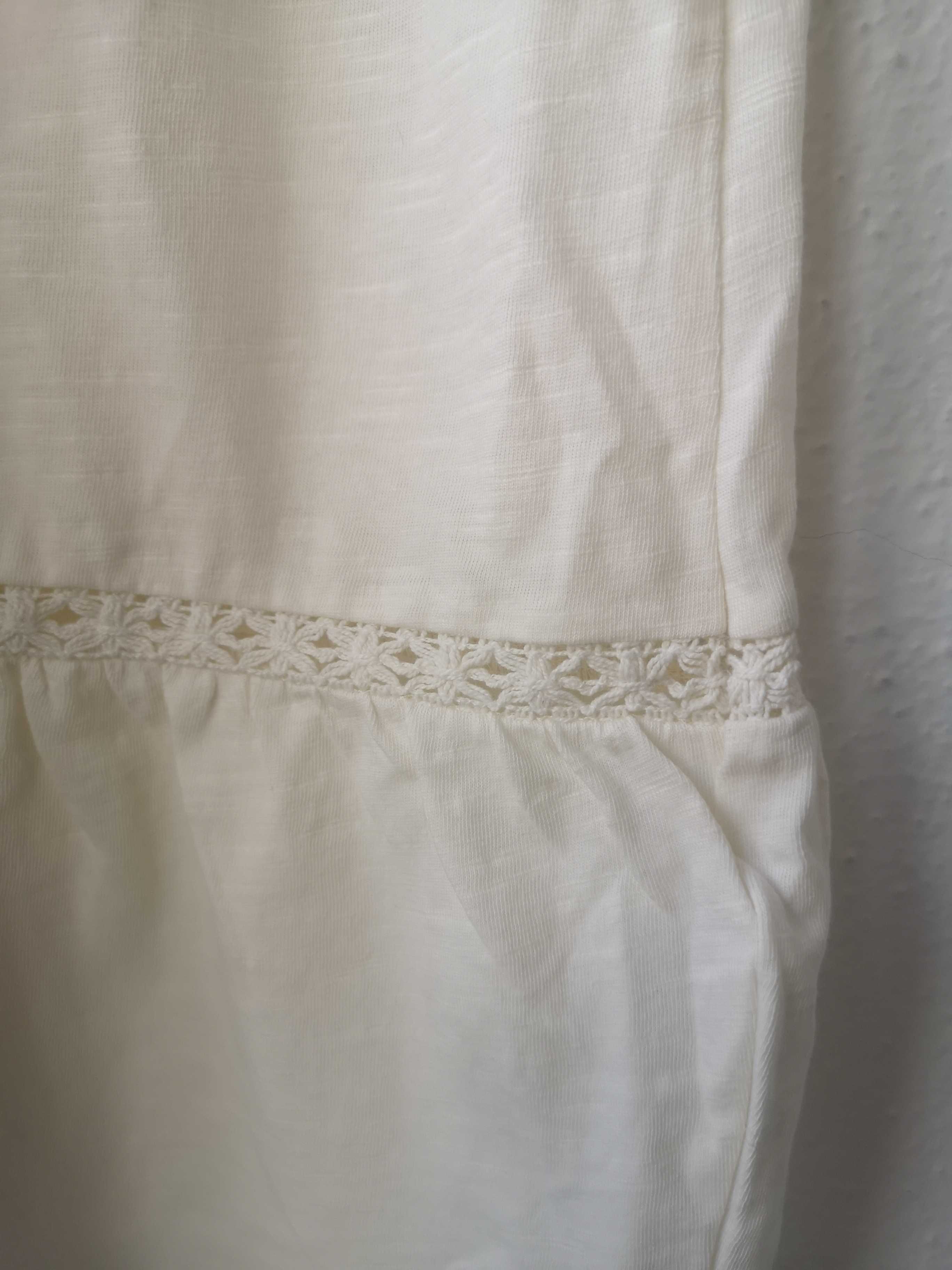 Vestido branco em algodão da women'secret, tamanho M