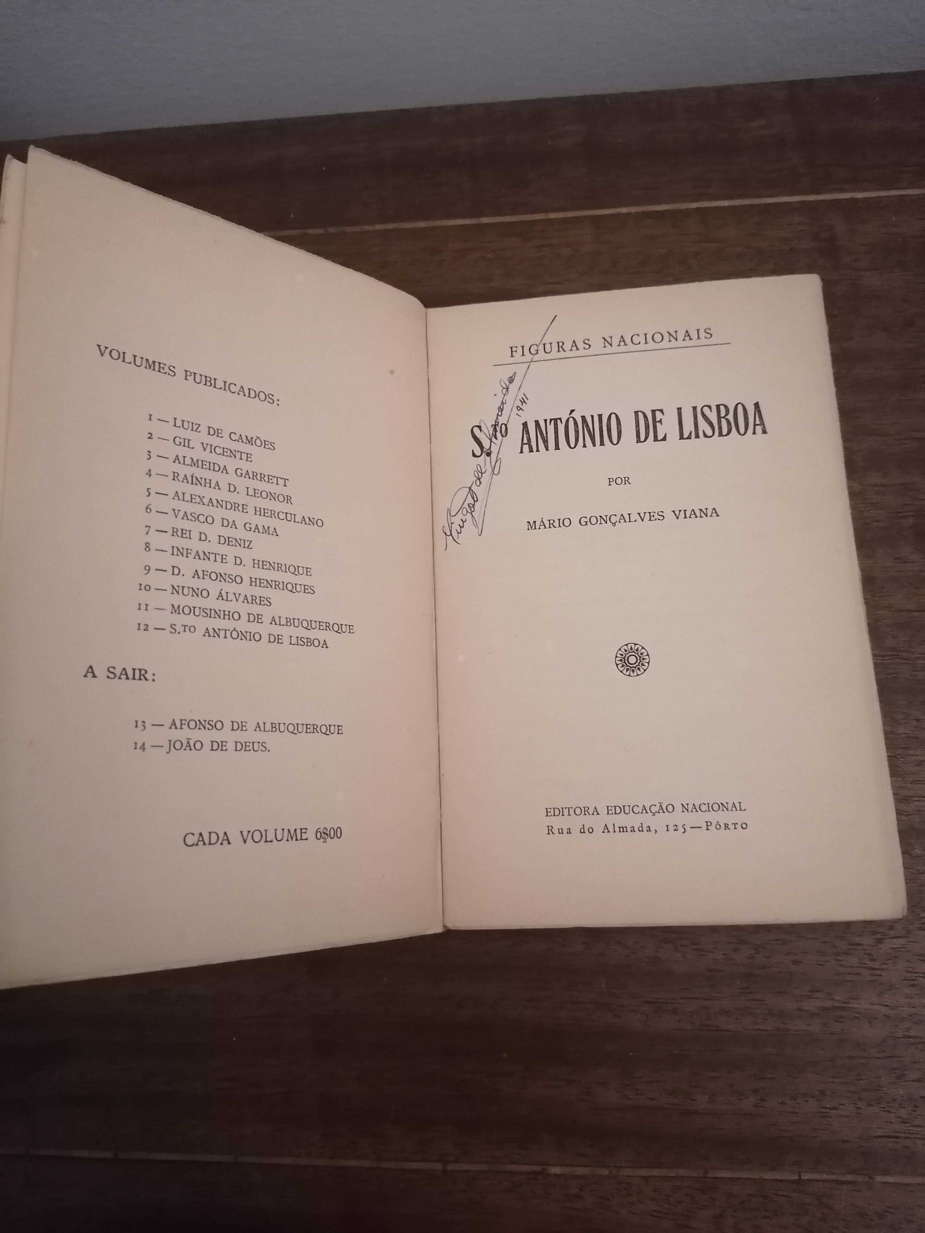 Livro "Santo António de Lisboa" de Gonçalves Viana datado 1938