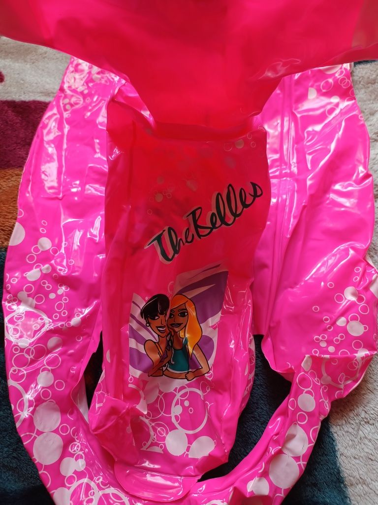 Dmuchany skuter różowy dla dziewczynki