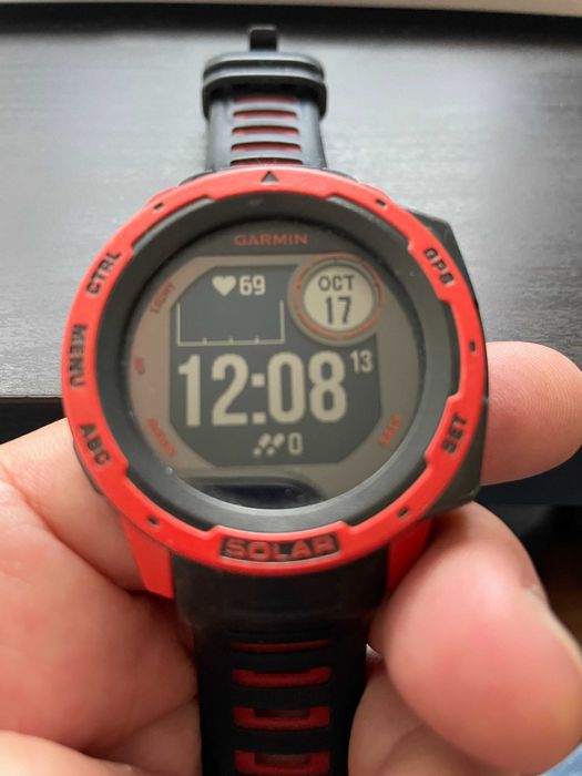 Garmin Instinct Solar Vermelho com caixa original