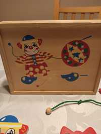 Kreatywny klaun drewniany