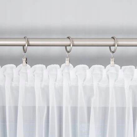 Firana gotowa z woalu VEGA wys 245x500 cm z ołowianką do salonu