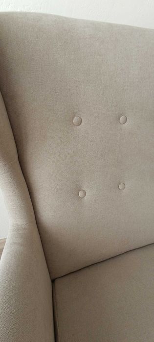 Sofa 2 osobowa + fotel uszak + pufa