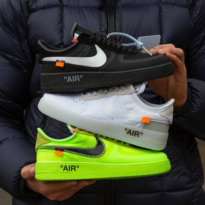 3 кольори Nike Air Force x Off White