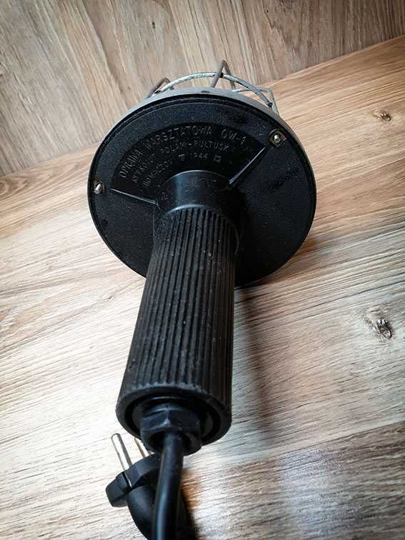 Lampa, warsztatowa FSO Polam typ OW-1 kolekcjonerska 70-80 r - zestaw