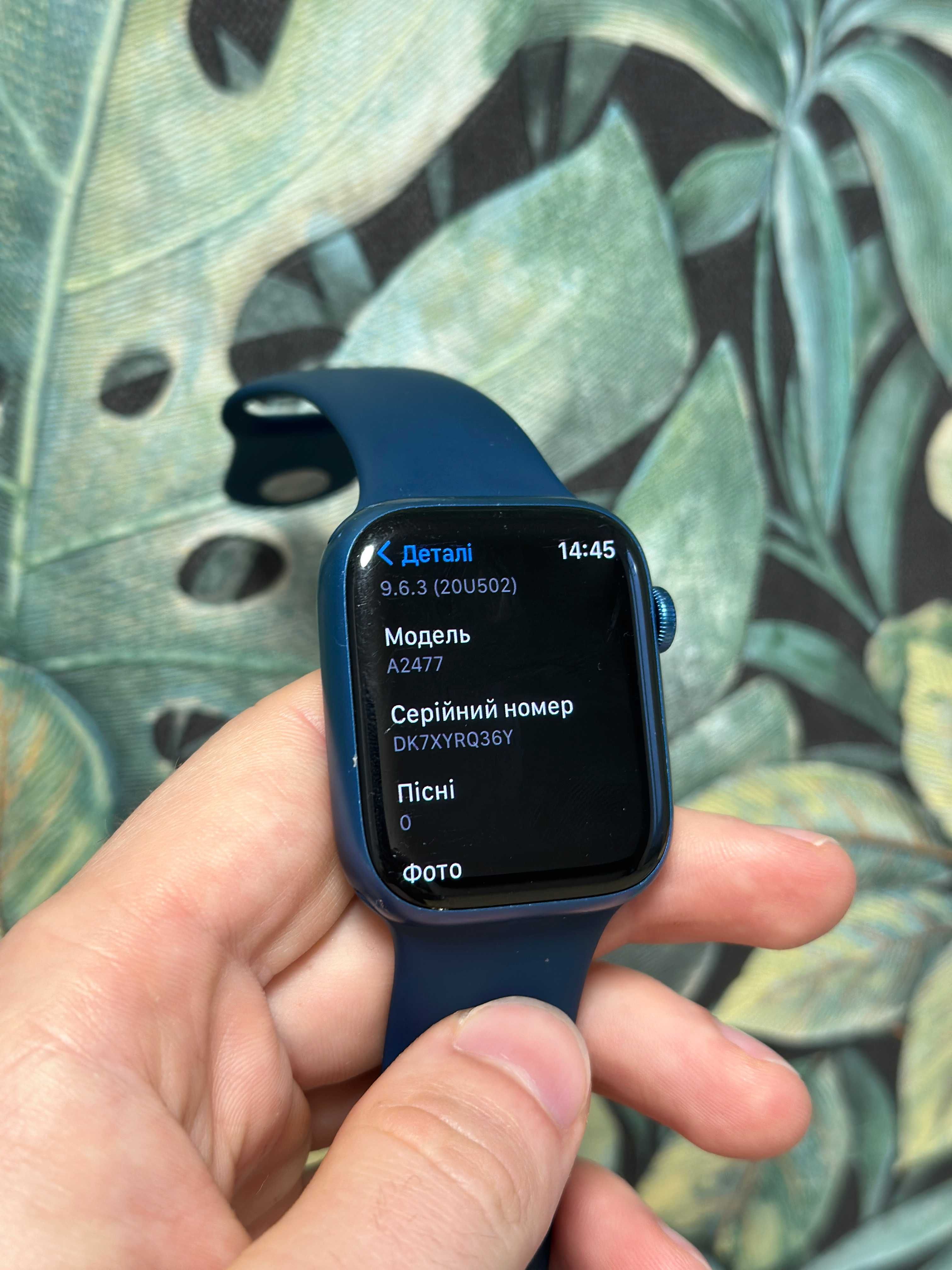 Apple Watch Series 7 45mm LTE + GPS 92% акб  Aluminum Case Abyss Blue