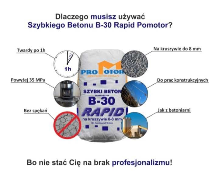 Beton B25 w workach- jak z Betoniarnii- profesjonalny, konstrukcyjny