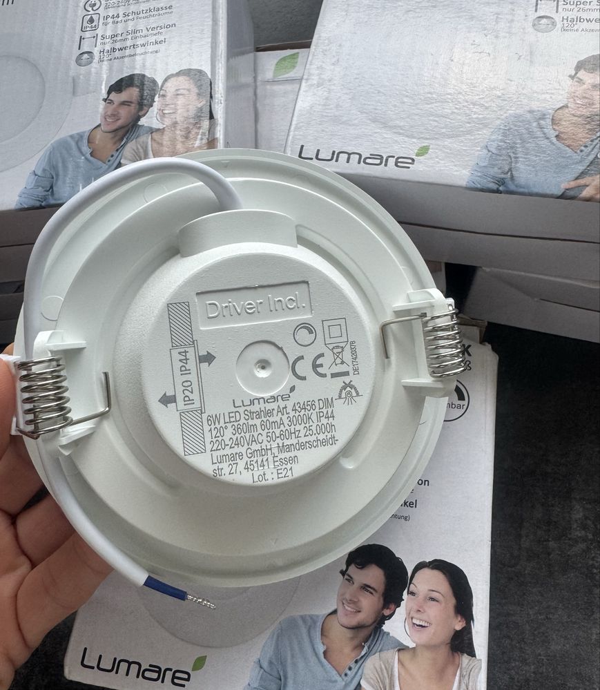 Reflektory LED 6W 360lm do zabudowy Lumare