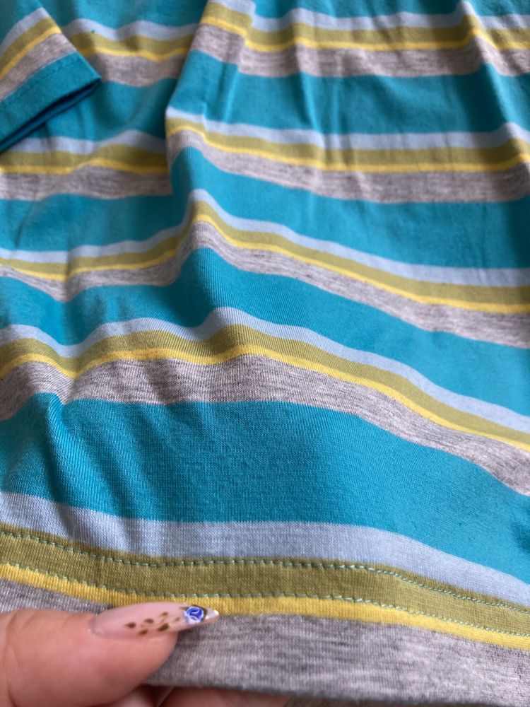 Bluzka w paski rękaw 3/4 rozmiar XXL, bawełna, lycra