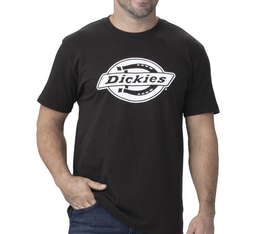 Мужские футболки Dickies дикис черная белая унисекс на подарок Дiкiс