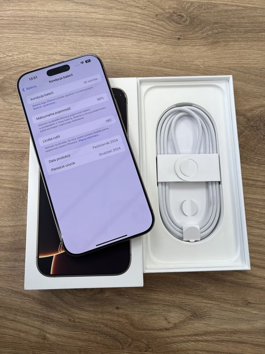 iPhone 16 Pro Max 256GB Gold Gwar. 2.12.25 Sklep Zielona Góra Nowa Sól