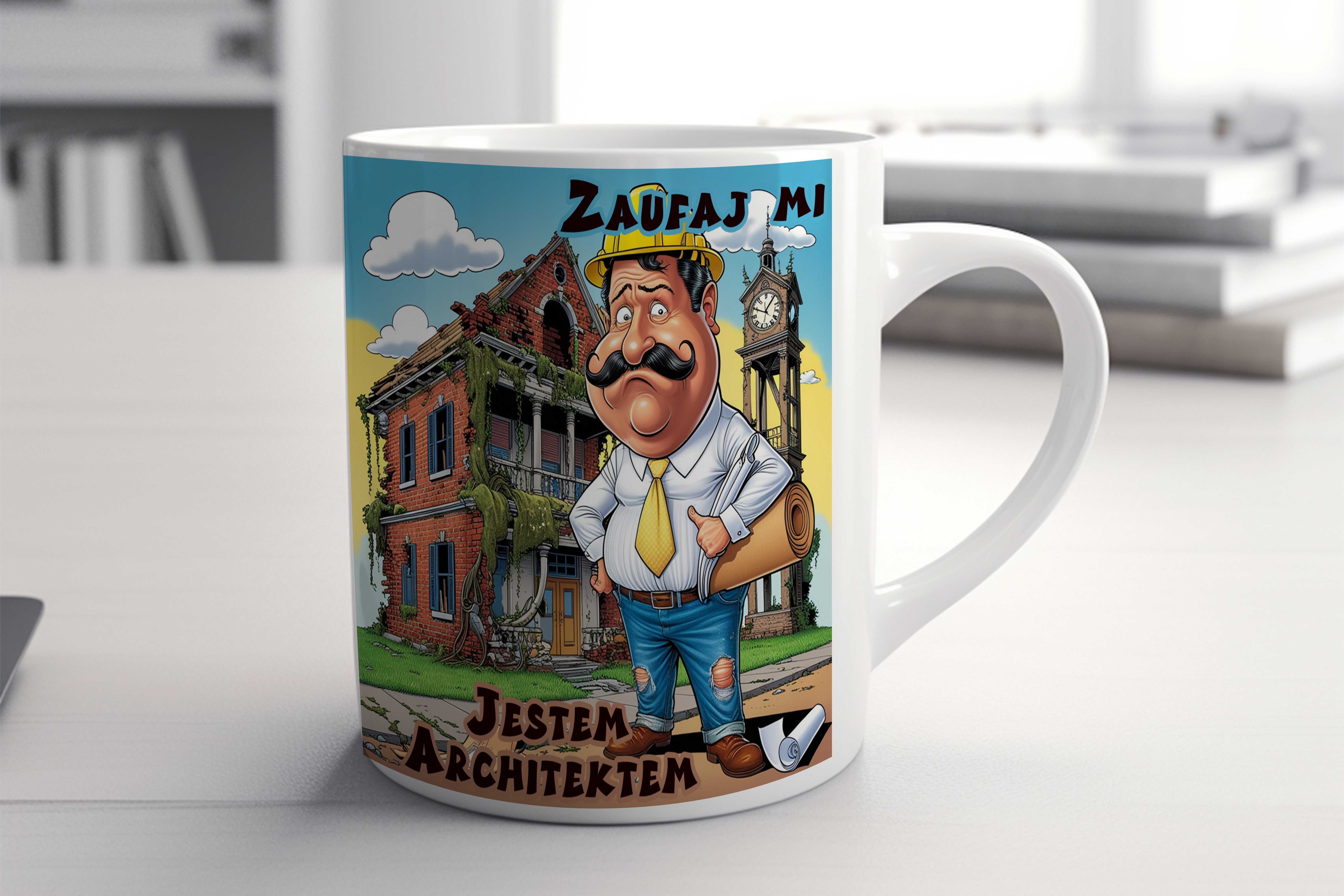Kubek dla Architekta Zaufaj mi Jestem Architektem prezent Architekt