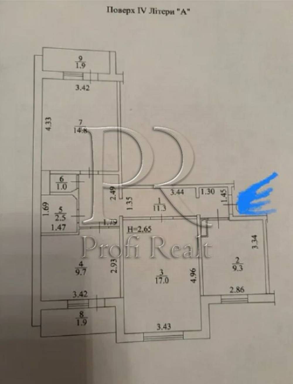 Продаж 3к кв  пр.Правди/Європейського союзу 33 / Виноградар