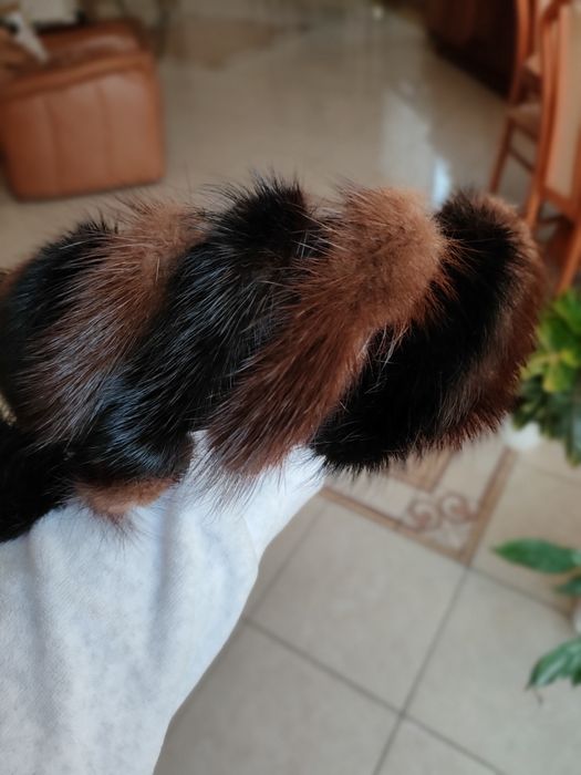 Szal komin opaska 3 w 1 norki naturalne